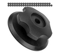 Boutons Ronds de bâche de remorque, 48 pcs, en Noir, en Plastique Dur, Boutons Ronds de Ø 36 x 14 mm pour Les élastiques de Tension des Filets de remorque et des bâches