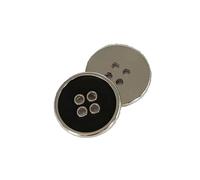 Boutons ronds de couture pour hommes et femmes, boutons de couture en métal Vintage, boutons de manteau, Noir argent, 20 mm 10 pièces