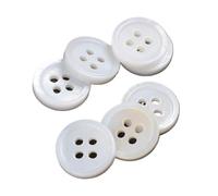 Boutons Ronds En Coquillage Blanc Naturel, 50 Pièces/ensemble, 4 Trous, for Vêtements, Artisanat, Accessoires De Couture for Jupes, Robe, Cardigan(15mm)