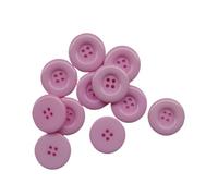 Boutons ronds en résine, 4 trous, couture de manteaux, scrapbooking, bricolage, 15 mm, 18, 20, 23, 25, 28, 30, 34, 38(10 Pink,18mm 20pcs)