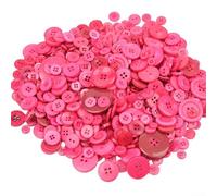 Boutons ronds en résine de couleurs mélangées de 12 mm à 28 mm, assortiment de boutons pour loisirs créatifs, scrapbooking, embellissements, chemise de rechange en vrac, fabrication de costumes (rose