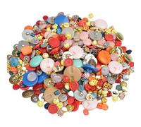 Boutons ronds en résine faits à la main de 13 cm pour enfants, parfaits pour la couture, les projets d'artisanat et les utilisations décoratives, couleurs assorties (bouton champignon)