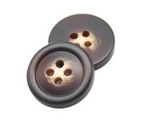 Boutons Ronds En Résine Imitation Corne De 28Mm, Boutons Artisanaux De Bricolage, Brun, 28mm 10pcs