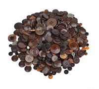 Boutons ronds en résine pour enfants Couleurs mélangées 13 cm Idéal pour les projets créatifs de couture et d'artisanat (café)