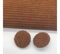 Boutons ronds recouverts de tissu en velours côtelé 10-38mm 10 pièces boutons en velours avec boutons à tige en métal pour l'artisanat de manteaux et de vêtements