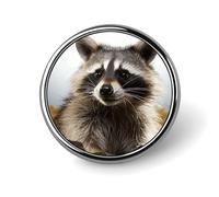 Boutons ronds vierges transparents à motif raton laveur poilu pour projets de loisirs créatifs et accessoires de fabrication de badges