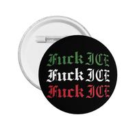 Boutons « Soyez sages » (5 pièces) ; badges ronds « Abolish-ICE » (5 pièces)
