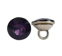 Boutons Strass 20/50 pièces 9mm strass boutons verre diamant chemise tige boucle bricolage vêtements col couture décor matériel accessoires(Purple,20Pcs)