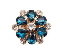 Boutons Strass Boutons en cristal en métal de 25 mm for veste cardigan cousue à la main avec bouton en strass et poignée(Laser Bright)