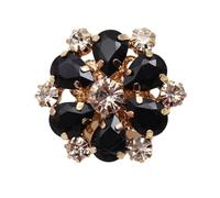 Boutons Strass Pour Femme Boutons en cristal métal de 25 mm for veste cardigan cousue à la main avec bouton strass et poignée(Antique Brass)