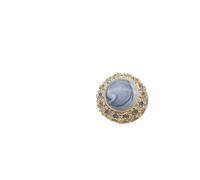 Boutons Strass Pour Femme Boutons en métal doré vintage 18/20/25 mm for femme, costume, manteau, couture, pull, robe, style palais, vêtements, décoration de(Blue,40L 25.0 MM 2pcs)