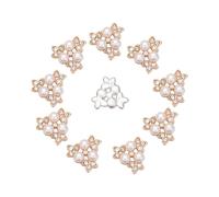 Boutons Strass Pour Femme Boutons en strass forme de fleur, 10 pièces, for épingles à cheveux, décoration vêtements, artisanat Vintage, accessoires couture for(Color 25)