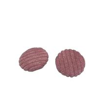 Boutons tendance, 10 pièces 10-38 mm, ronds en velours côtelé recouverts de velours avec tige en métal, for vêtements, artisanat, couture(Pink,24L=15.0MM)