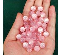 Boutons tendance, 10 pièces de 10 mm, imitation pierre, petite boule ronde, perle, poire semi-circulaire, décoratif for la fabrication de vêtements, bouton à tige en résine(Light Pink)