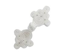 boutons vintage, Boutons à nœud chinois, fermetures de couture traditionnelles chinoises, boutons artisanaux coudre for embellissement cheongsam (chemisier traditionnel chinois)(White)
