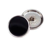 boutons vintage, Boutons métalliques for vêtements et couture, boutons de veste en métal for hommes femmes, tailleur for(Silver Black,15 mm 10pcs)