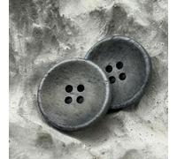 boutons vintage, Lot de 10 boutons kaki en corne naturelle véritable, 100% buffle, 4 trous, for vêtements et travaux manuels(Silver Grey,36L=23.0MM 10PCS)