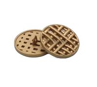 Boutons vintage pour manteau, Metal Shank Buttons Multicolor 18-25mm Pack Of 15(15pcs Gold,36L=23.0MM)