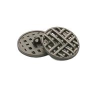 Boutons vintage pour manteau, Metal Shank Buttons Multicolor 18-25mm Pack Of 15(15pcs Silver,40L=25.0MM)