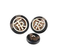 Boutons vintage pour manteau, Shank Buttons Pack Of 20 Multicolor 18-25mm(Black Flower,20Pcs/25MM)