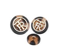 Boutons vintage pour manteau, Shank Buttons Pack Of 20 Multicolor 18-25mm(Coffee Flower,20Pcs/23MM)