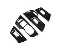 Boutons vitres voiture Pour 2017-2021 Panneau De Bouton Commande Fenêtre Couvercle Autocollant Cadre Décoration Intérieure Interrupteur D'alimentation(Noir)