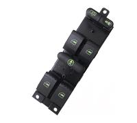 Boutons vitres voiture Pour Skoda Pour Fabia 6Y2 Pour Superb 3U4 Référence D'origine 1J4959857 Interrupteur Principal De Lève-vitre Rouge(Vert)