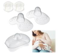 Bouts de Sein Protecteur de Mamelon Bouts de Sein en Silicone Accessoire Spécial Allaitement Doux Comme la Peau avec Coussinets D'allaitement pour L'allaitement des Nouveaux-Nés et des Bébés (L)