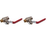 Boutté 2114168 BMF12 Vanne 1/4 tour manette mâle/femelle 12 x 17 ACS PN40 (Lot de 2)