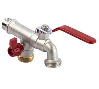 Boutté 2132636 R152 Robinet laiton 1/4 tour 15 x 21 Nez 20 x 27 avec prise programmateur 20 x 27