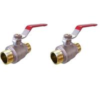 Boutté 2159343 BM15 Vanne 1/4 tour manette mâle 15 x 21 ACS PN40 (Lot de 2)