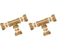 Boutté 3117533 Té bicône laiton égal Tube Ø16 (Lot de 2)