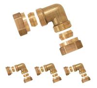 Boutté 3117656 Coude bicône laiton égal Tube Ø16 (Lot de 4)