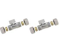 Boutté 3140104 RLM1012 Mini-Vanne 1/4 tour bicone tubes ø 10-12 Chrome (Lot de 2)