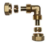 Boutté 3153418 PRC20 Coude laiton égal pour tube polyéthylène réticulé ø 20