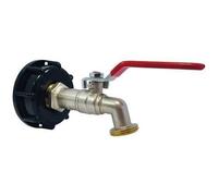 BOUTTE Adaptateur en plastique - Cuve 1000 L - Ø60 - Robinet laiton 1/4t 20x2