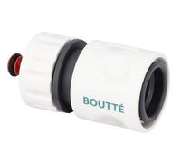 Boutté AQAR19 Raccord Automatique Aquastop Plastique pour Tuyau Ø19 Rapide d'arrosage, Beige