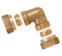 Boutté - Coude bicône laiton égal pour tube Ø14 - Raccord d’angle compression