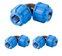 Boutté Coude Egal Plastique Polyethylene Tuyau 25 (Lot de 3)