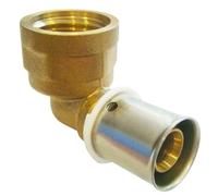 Raccord PER à sertir - Coude femelle - Diam 16mm - Filetage 15x21 BOUTTÉ