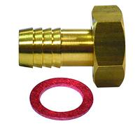 Boutté EA122 cannelé Embout laiton femelle 15x21 tuyau ø12, Filetage F.15x21-ø crans 13