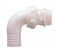 Boutté - Embout polyamide coudé 33x42 pour tuyau Ø30 blanc - Sortie de pompe résistante