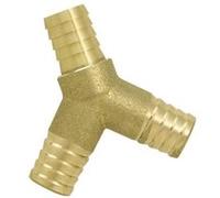 Boutté - Jonction Y laiton cannelée tuyau Ø15 - Raccord double de dérivation