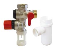 BOUTTÉ - Kit groupe de sécurité avec siphon - NF - Anti-retour + vidange + sécurité chauffe-eau