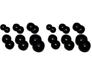 Boutté KIT JKT Assortiment de 12 Joints clapets percés, Noir (Lot de 2)