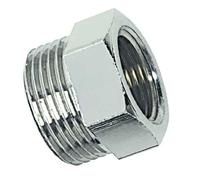 Mamelon laiton réduit mâle 15x21 Femelle 12x17 Chrome