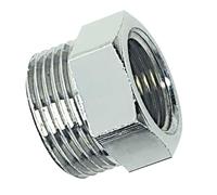 Boutté - Mamelon laiton réduit mâle 20x27 femelle 15x21 Chrome - Adaptateur de filetage