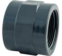 BOUTTE - Manchon PVC double femelle égal (Filetage FF.26x34)