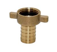 Boutté - Nez de robinet droit femelle 26x34 avec écrou à ailettes - Pour tuyau Ø25 - Joint caoutchouc imperdable - Laiton