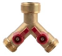 Boutté - Nez de robinet mâle 20x27 laiton - Double sortie à visser - Compatible raccords rapides - Diviseur d’arrosage